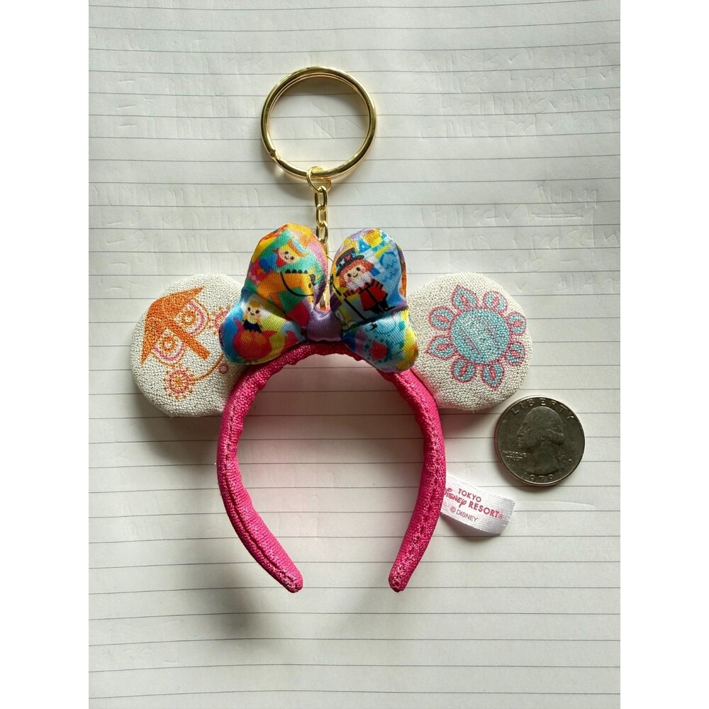 Tokyo Disney Resort It's a Small World Ears Headband Bag Charm Keychain